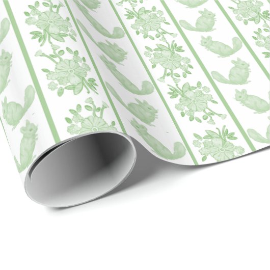 Chintzy Chinchilla Wrapping Paper (Green)  ラッピングペーパー (ロールコーナー)