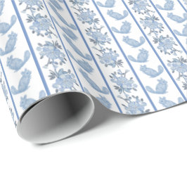 Chintzy Chinchilla Wrapping Paper (Slate Blue)  ラッピングペーパー