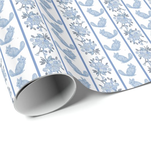 Chintzy Chinchilla Wrapping Paper (Slate Blue)  ラッピングペーパー (ロールコーナー)