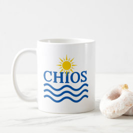 CHIOSギリシャ、Sun Waves コーヒーマグカップ