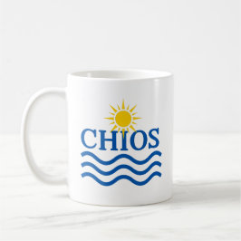 CHIOSギリシャ、Sun Waves コーヒーマグカップ