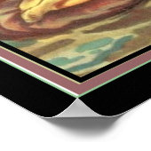 Chiostri 1920のDeco "Girl & Her Dog"プリント16x20 ポスター (角)