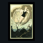 Chiostri Deco "泳ぐ人in a Clam Shell" 13x19 ポスター<br><div class="desc">アールデコプリントca. 1920s by Chiostri "泳ぐ人in a Clam Shell"</div>