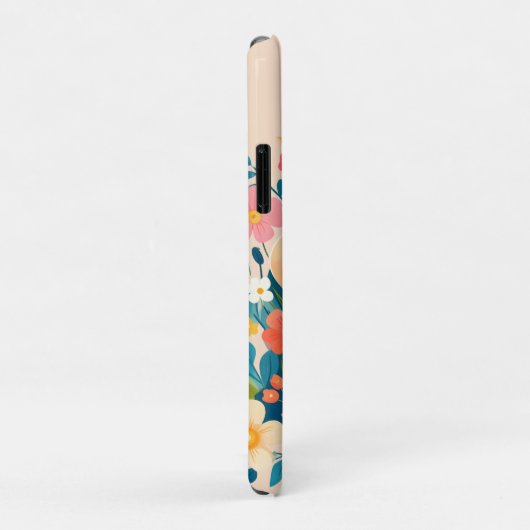 chiot labrador jaune au milieu des fleurs Case-Mate iPhoneケース (裏面/右)