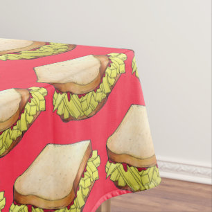 Chip Butty UK British Food Sandwich テーブルクロス