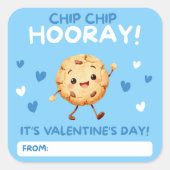 Chip, Chip, Hooray! Valentine Cookie Stickers スクエアシール (正面)