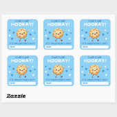 Chip, Chip, Hooray! Valentine Cookie Stickers スクエアシール (シート)