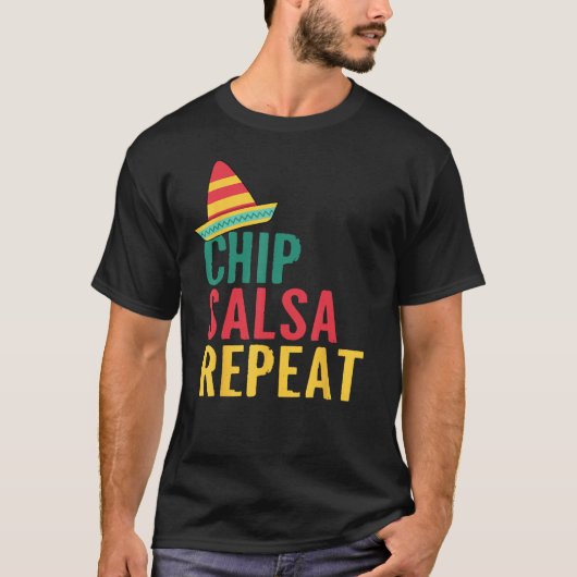Chip Salsa Repeat Tシャツ (正面)