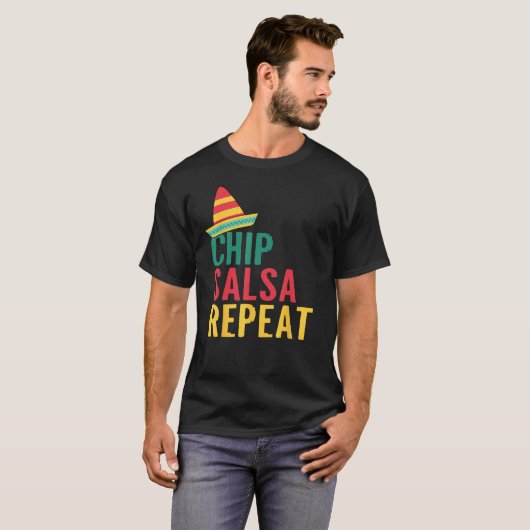 Chip Salsa Repeat Tシャツ (正面フル)