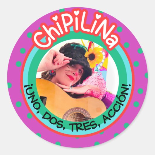 ChiPiliNa Sticker ラウンドシール (正面)