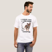 Chipin Quote Mom Minchi Dad Print, Min Pin Chihuah Tシャツ (正面フル)
