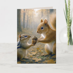 ChipmunkとSquirrelありがとう カード