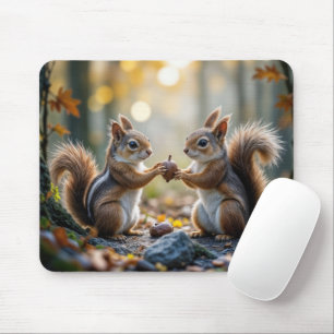 ChipmunkとSquirrelとSharing an Acorn マウスパッド