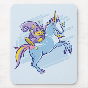 ChipmunkとUnicorn、Magic Friends マウスパッド
