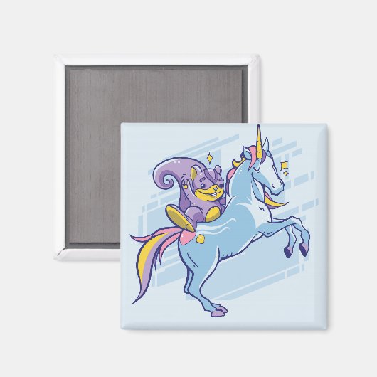 ChipmunkとUnicorn、Magic Friends マグネット (正面/裏面)