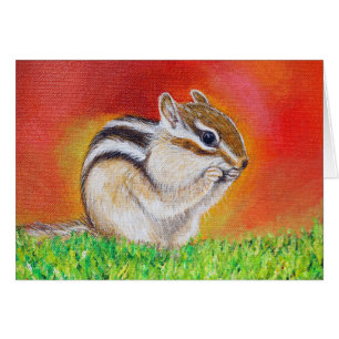 Chipmunk絵画のグリーティングカード