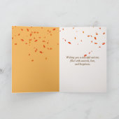 Chipmunk and Squirrel With Autumn Acorn カード (内部)