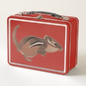 Chipmunk artwork on metal lunch boxes メタルランチボックス (正面)