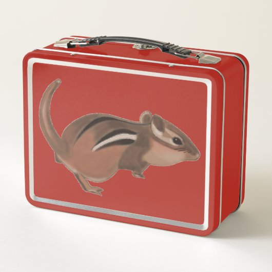Chipmunk artwork on metal lunch boxes メタルランチボックス (裏面)