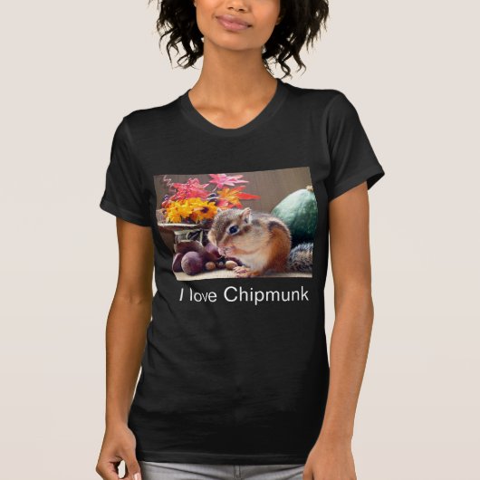 Chipmunk , Autumn (1) photo Tシャツ (正面)