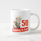 Chipmunk Birthday Candles ジャンボコーヒーマグカップ (右)