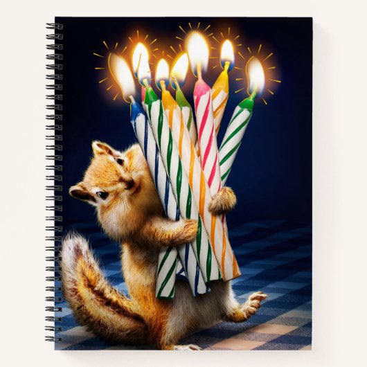 Chipmunk Birthday Candles ノートブック (正面)