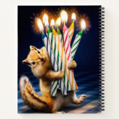 Chipmunk Birthday Candles ノートブック (裏面)