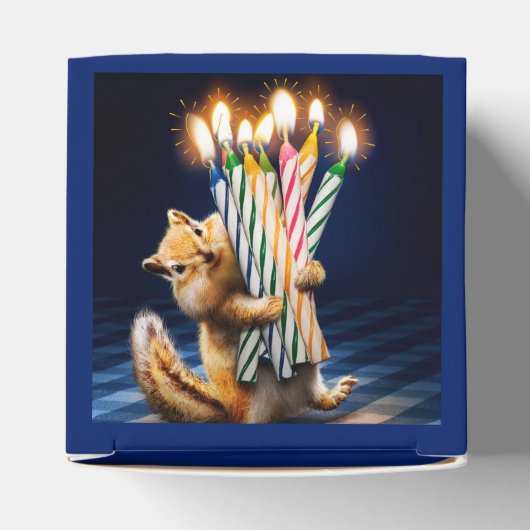 Chipmunk Birthday Candles フェイバーボックス (上部)