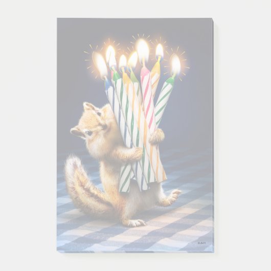Chipmunk Birthday Candles ポストイット (正面)