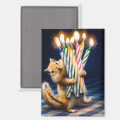 Chipmunk Birthday Candles マグネット (正面/裏面)