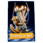 Chipmunk Birthday Candles ミディアムペーパーバッグ (正面)