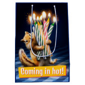 Chipmunk Birthday Candles ミディアムペーパーバッグ (裏面)
