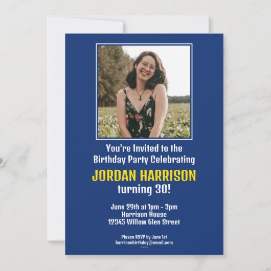 Chipmunk Birthday Candles 招待状 (裏面)