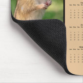 Chipmunk - Customizable full year 2026 calendar マウスパッド (コーナー)