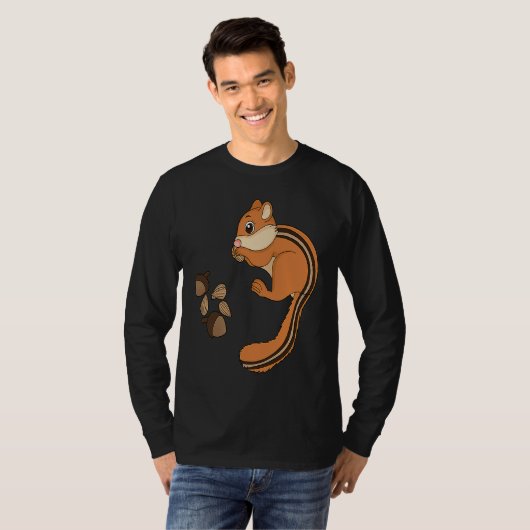 Chipmunk Eating Nuts  Nuts  For Kids Tシャツ (正面フル)