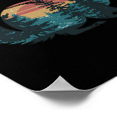 Chipmunk Hunting Hiking Outdoor Camping Forest Men ポスター (角)