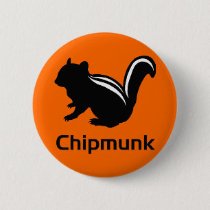 Chipmunk　illustration　(12)　Black 缶バッジ