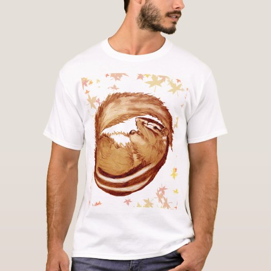 Chipmunk illustration (1) Tシャツ (正面)