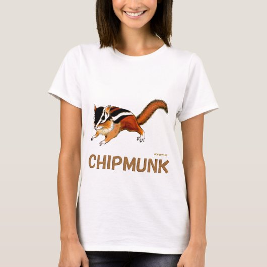 Chipmunk illustration (2) Tシャツ (正面)