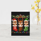 Chipmunk In Christmas Socks Lights Chipmunk Xmas L カード (黄色い花)