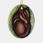 Chipmunk in Spring セラミックオーナメント (右)