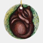 Chipmunk in Spring セラミックオーナメント (裏面)