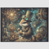 Chipmunk Inventor Steampunk Laboratory Decopage 薄葉紙 (正面)