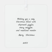 Chipmunk Mom & Child Christmas Whimsical Ornament メタルオーナメント (裏面)