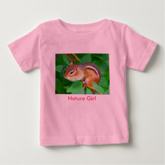 Chipmunk onsie、自然・ガール ベビーTシャツ