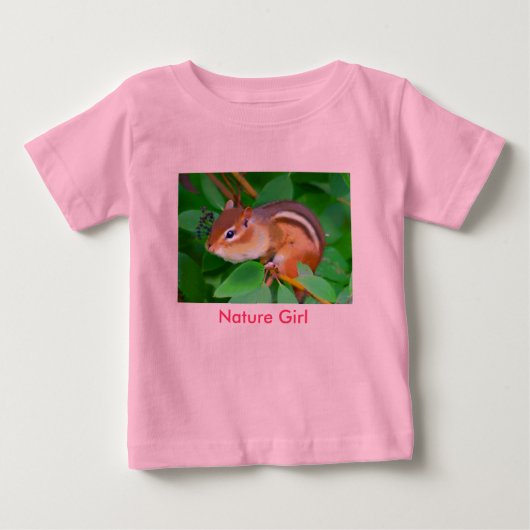 Chipmunk onsie、自然・ガール ベビーTシャツ (正面)