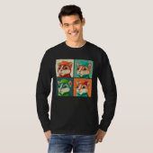 Chipmunk Pop Illustration Colorful Animal Women 4 Tシャツ (正面フル)