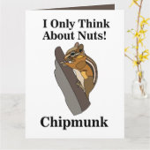 Chipmunk Rodent Funny カード (黄色い花)