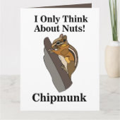 Chipmunk Rodent Funny カード (正面)