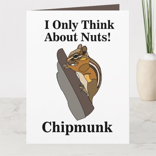Chipmunk Rodent Funny カード (正面)